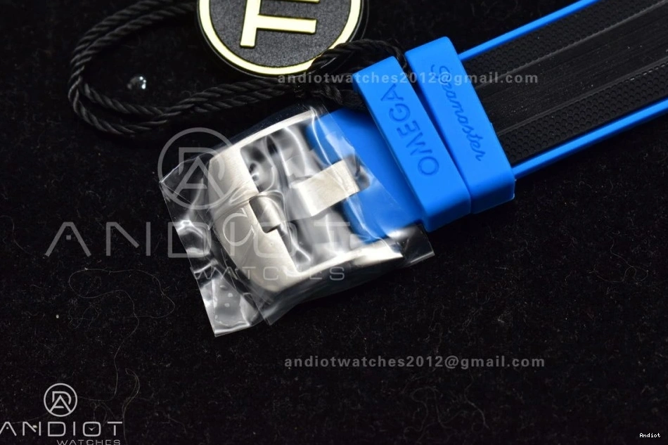 6000M Ceramic SS Black on 1:1 Bezel TF Blue Black Best Edition Deep A2824 Dial Ultra Seamaster Rubber Strap 1220